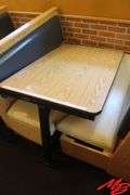 Booth Seating & Tables: 3 doubles, 2 singles, 3 wall mount tables 48x30