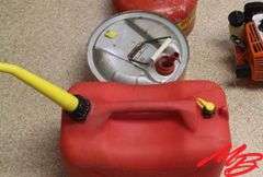 3 Gas cans: 2 1/2 & 5 gallons