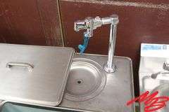 3 Sinks: Delfield In-Counter Sink 24x21; 2 SS Single Sinks w/faucets