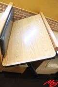 Booth Seating & Tables: 2 doubles, 2 singles, 2 Freestanding tables 48x30