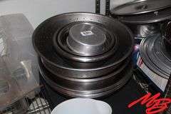 Assorted Stainless Steel Bowls & Strainers, & Misc Plastic Serving Items