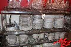 4 Stacks of 10.5" to 12" White Ceramic Dinner Plates w/Misc Extra Plates