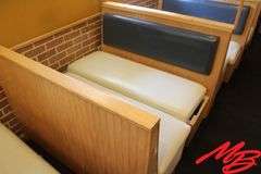Booth Seating & Tables: 3 doubles, 2 singles, 3 wall mount tables 48x30