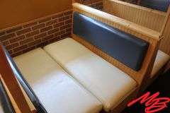 Booth Seating & Tables: 3 doubles, 2 singles, 3 wall mount tables 48x30