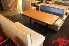 Booth Seating & Tables: 2 doubles, 2 singles, 3 Freestanding tables 48x26