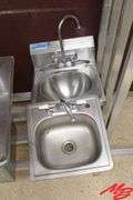 3 Sinks: Delfield In-Counter Sink 24x21; 2 SS Single Sinks w/faucets