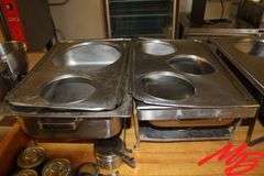 (4) Chafing Serving Dishes, 20"x12", Assorted Depths