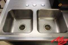 SS Work Station w/2 drain sinks only;