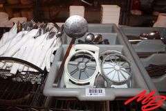 Assorted Utensils with Dividers, Small Plastic Square Containers 4"& 3.5"