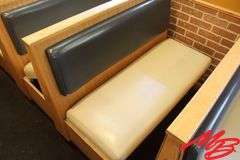 Booth Seating & Tables: 2 doubles, 2 singles, 2 Freestanding tables 48x30