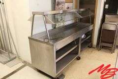 Duke Mfg Buffet Cart w/sneeze guard