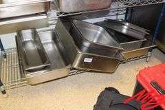 Lot of Assorted Stainless Steel Serving Pans