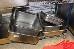 Lot of Assorted Stainless Steel Serving Pans