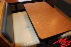 Booth Seating & Tables: 2 doubles, 2 singles, 3 Freestanding tables 48x26