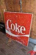 Coke Wood Sign 48"x48"