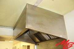Shepherd Stainless Steel Exhaust Hood, 103"x 72" wide x 48" w/Ansel Fire System w/Stainless Steel Ba