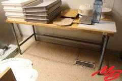 Table with Butcher Block Top, 72"x29.5"x34.5"