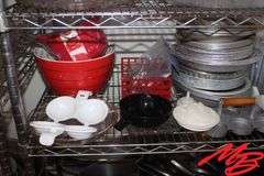 Assorted Cooking Pans, Bowls, and Utensil Holders