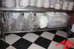 Plastic Seashell Bowls, Stainless Steel Condiment Servers