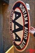 Montana Auto Assn Porcelain Sign 36"x24"