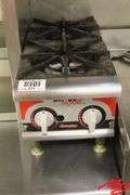 APW Wyott Double Burner Hot Plate, LP gas