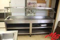 Duke Mfg Buffet Cart w/sneeze guard