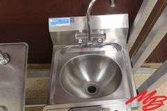 3 Sinks: Delfield In-Counter Sink 24x21; 2 SS Single Sinks w/faucets