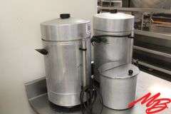 2 Coffee Makers & canister, 120v