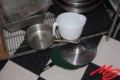 Assorted Stainless Steel Bowls & Strainers, & Misc Plastic Serving Items