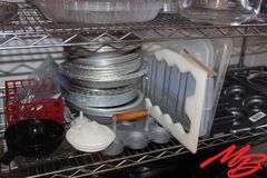 Assorted Cooking Pans, Bowls, and Utensil Holders