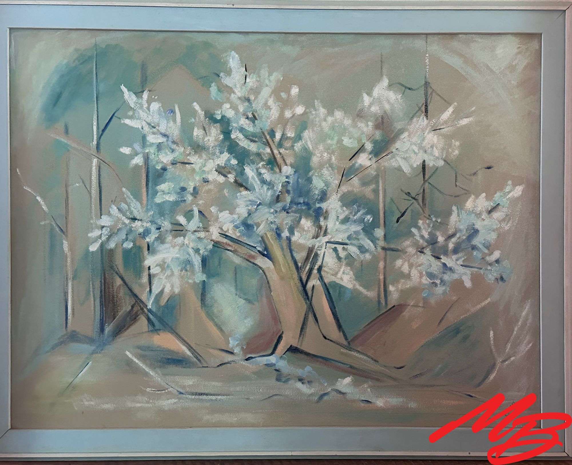 Original by Greer. Frame 53"W x 41"H Artwork 47"W x 35-1/4"H