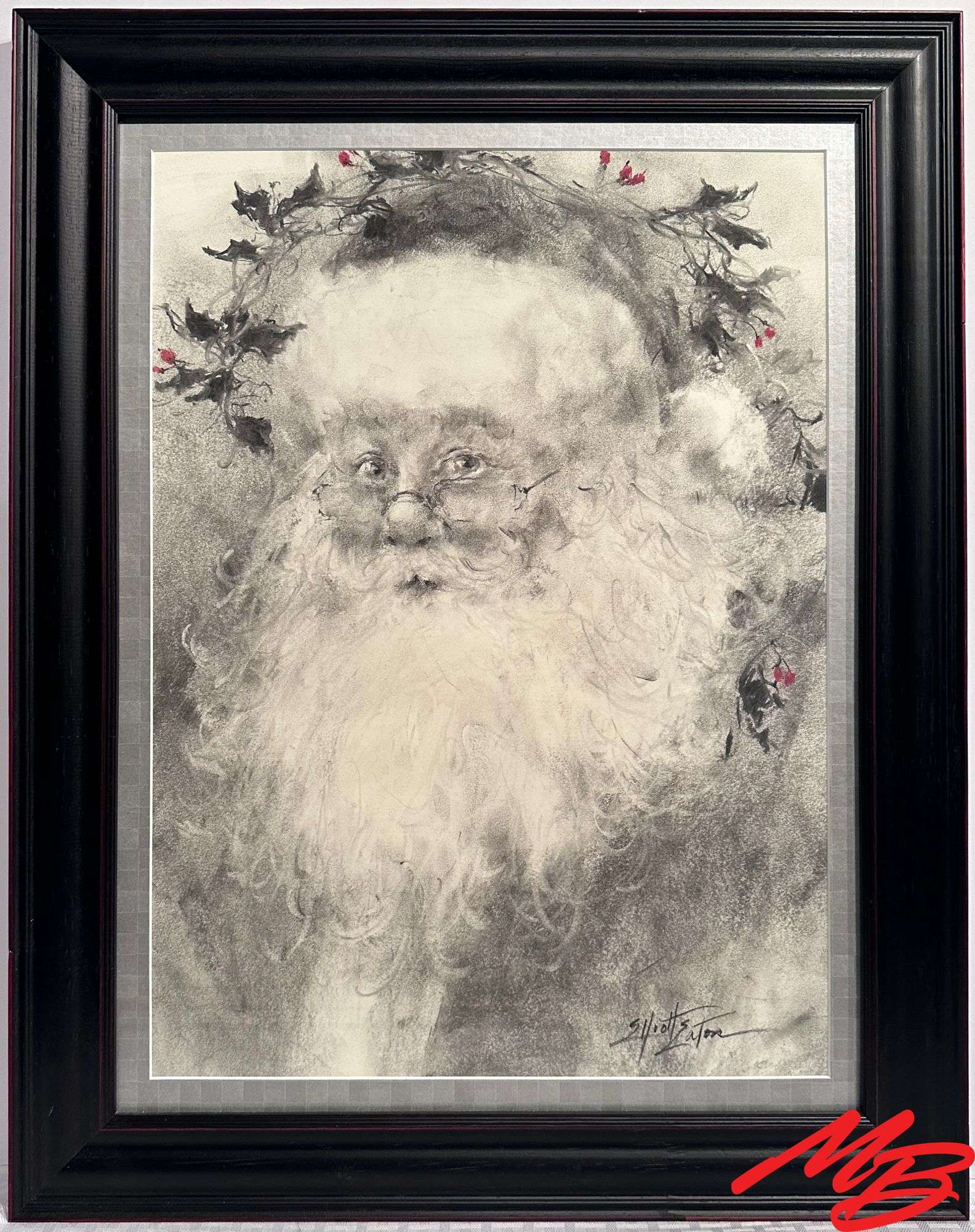 Santa by Elliott Eaton, Artwork 16"W x 22"H