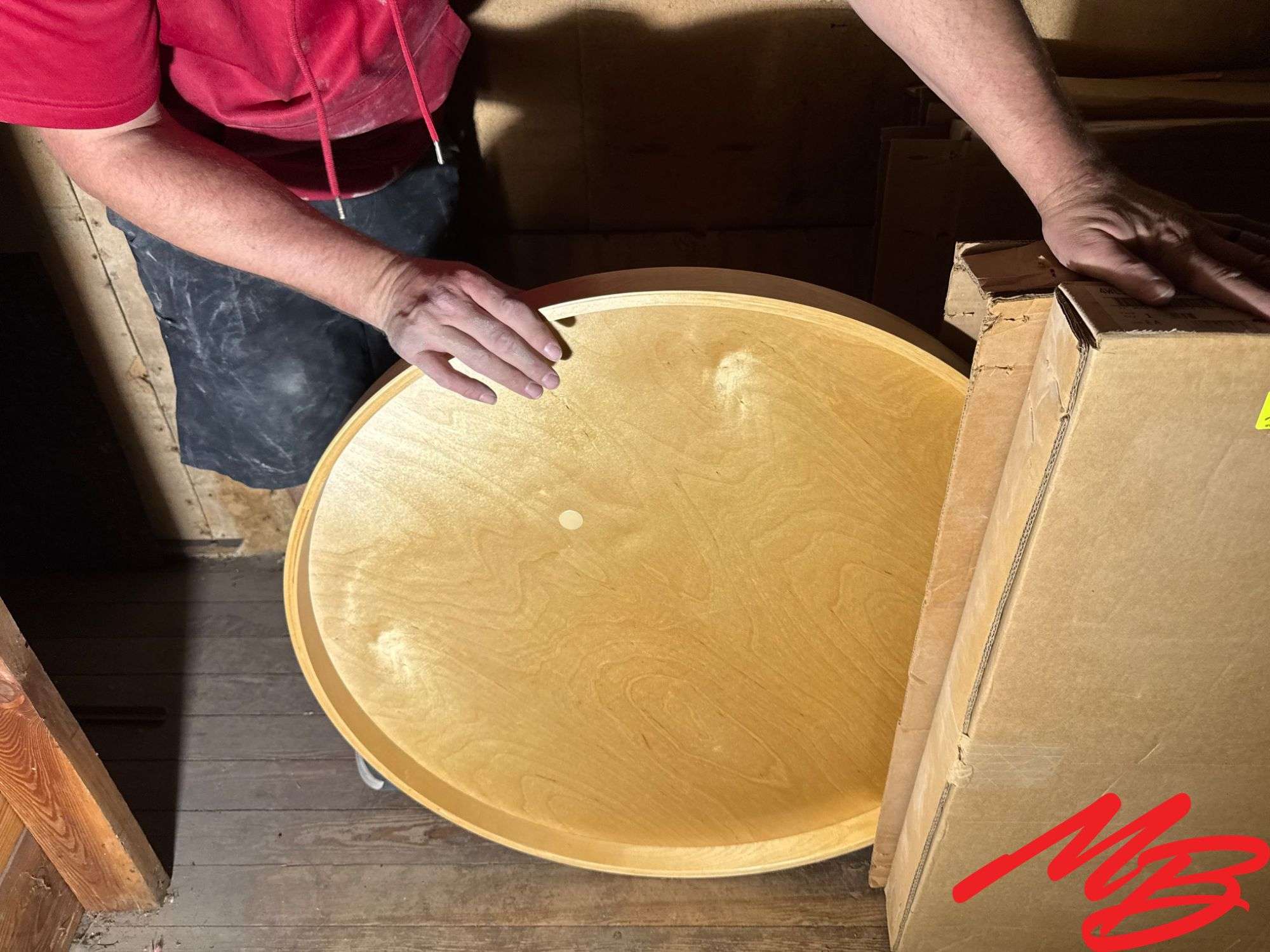 Rev-A-Shelf 32-Inch Wood Full Circle Tray With Bearing