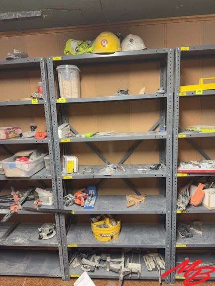 Metal Shelf with Contents