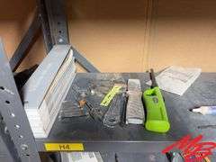 Metal Shelf with Contents