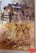 "In The Country" by Elliott Eaton. Original Watercolor, Artwork 11-1/2"W x 7-3/4"H
