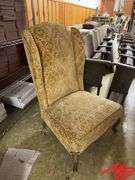 Armless Velvet Like Chair