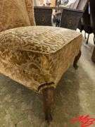 Armless Velvet Like Chair