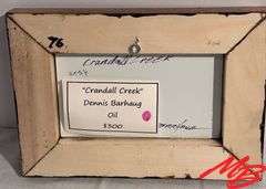 "Crandall Creek" by Dennis Barhaug. Original Oil, Artwork 5" W x 2 3/4" H