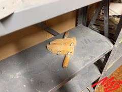 Metal Shelf with Contents