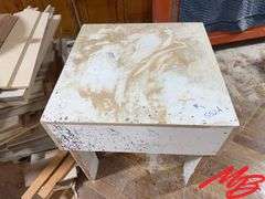 Handmade Table with Scrap Wood & Dolly