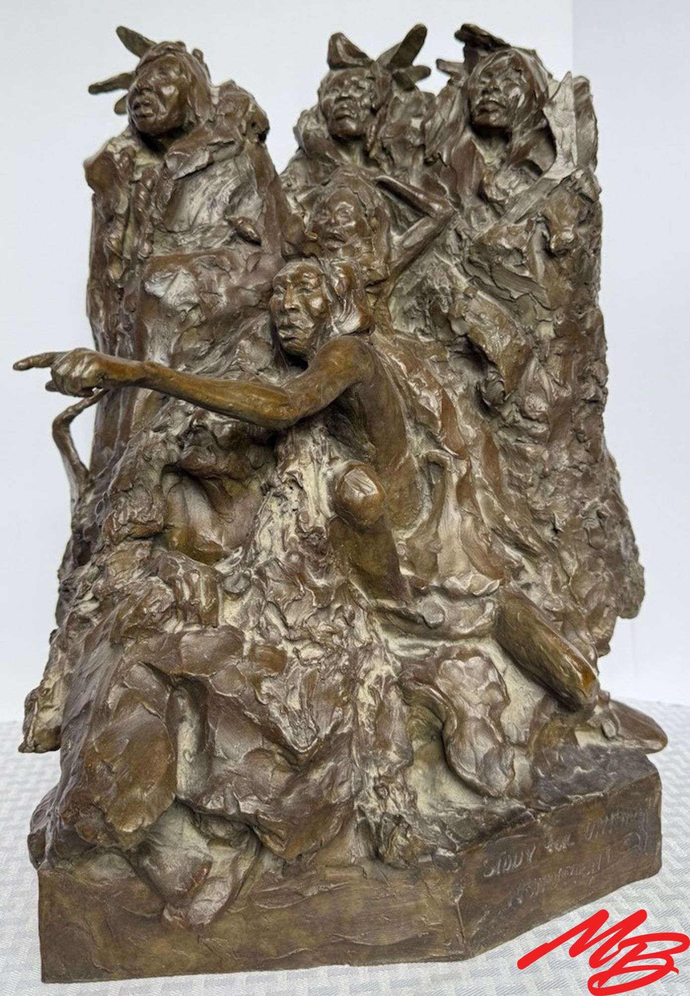 "The Unknown" by Richard Greeves. Bronze, Study For "Unknown" Monument,  11"W x 18-1/2"H x 12"D
