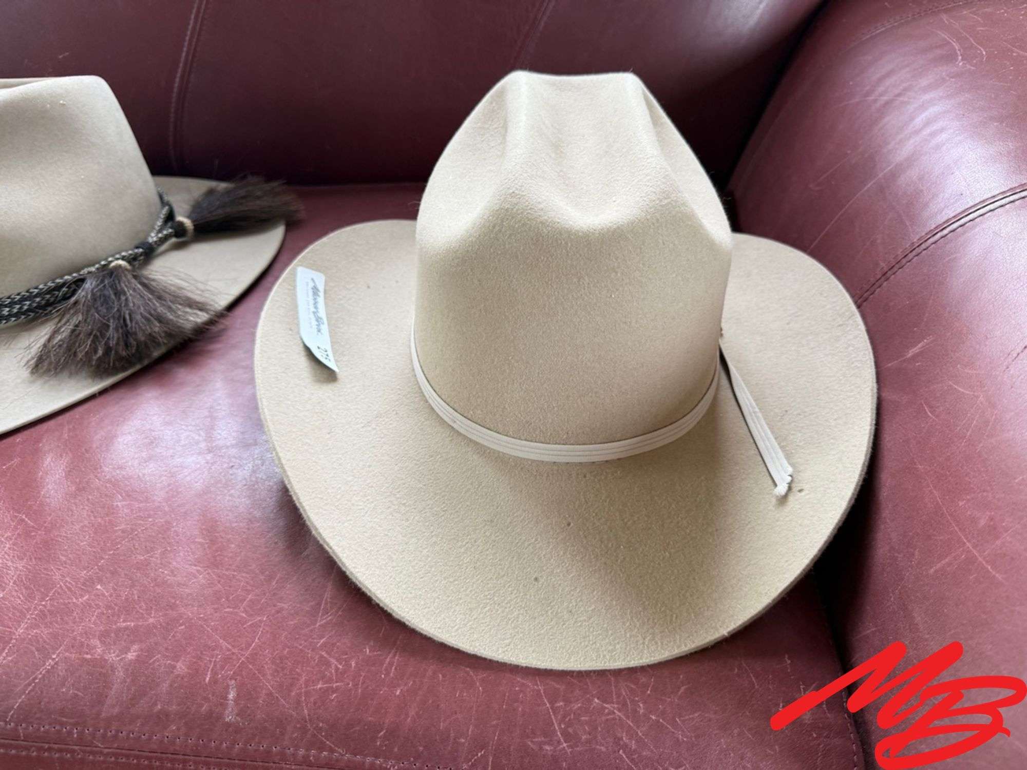 Mens Stratton Self Forming 5X Beaver Hat 7 3/8, Mens Stetson 4X Beaver Hat 7 1/2, Mens Beaver Hat 7 