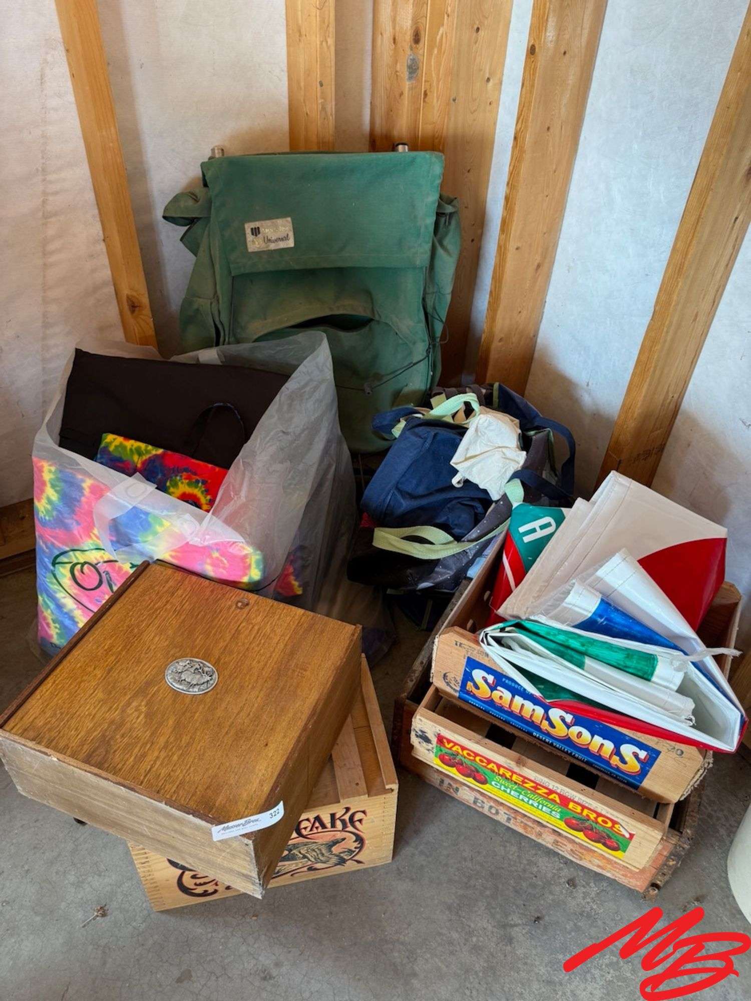 Pack Frame, Pack, Seats, Cushions, Wood Boxes, Bags