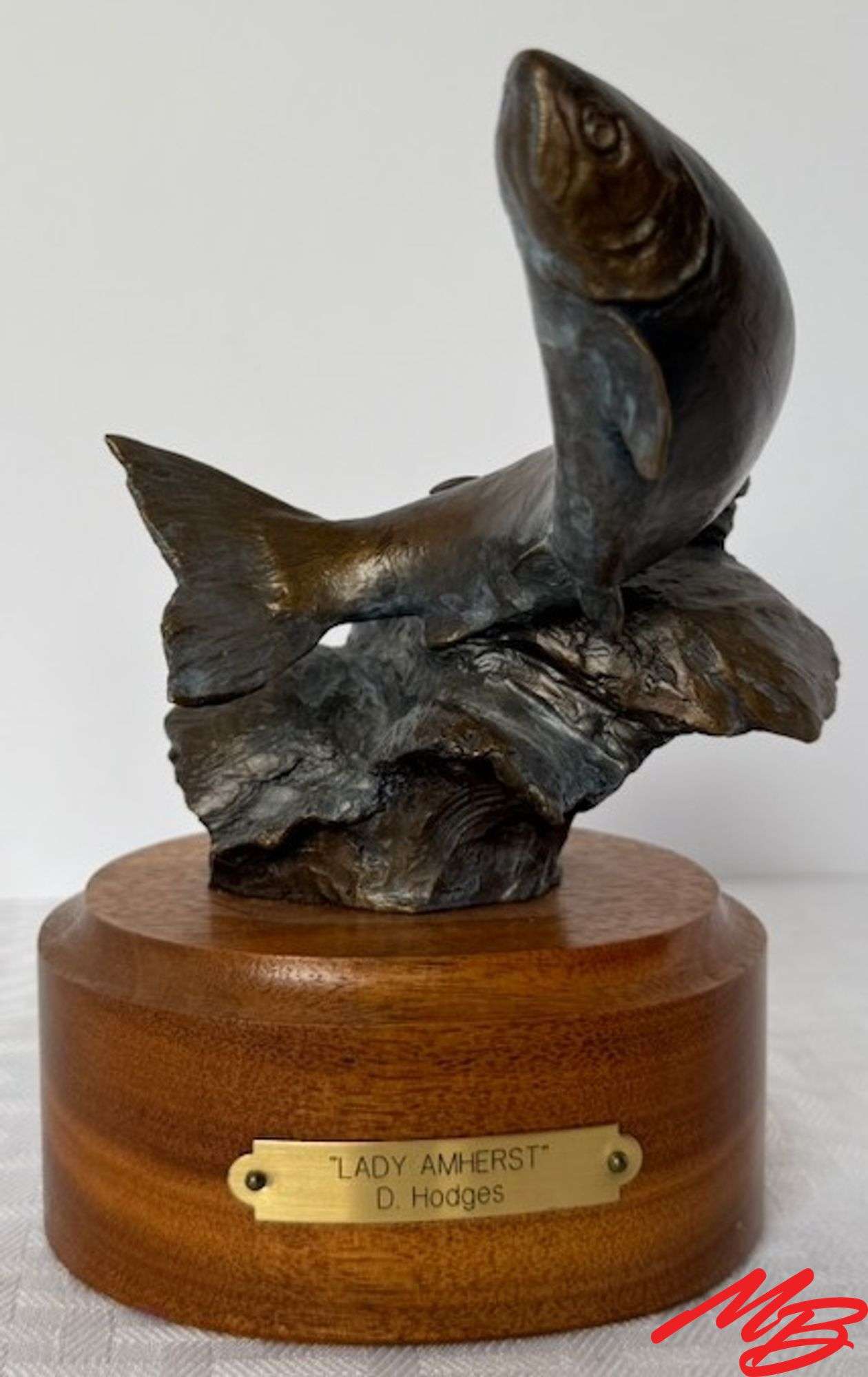 "Lady Amherst" by D. Hodges. 4/10, Bronze, 4 1/4" L x 4 1/2" W x 6" H