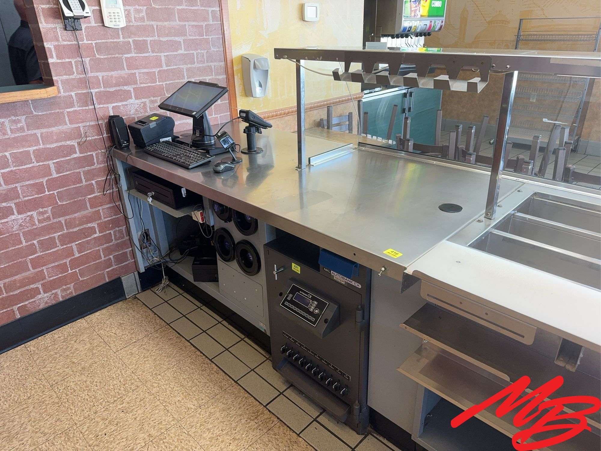 SS Table W Cup Dispenser