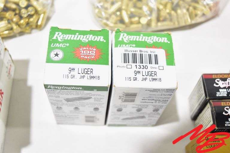 Remington 9mm Ammo, 115gr JHP (Aprox 200rds)