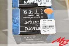 Federal 20ga Shot Shells, 9 Shot (Aprox 100rds)