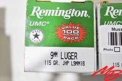 Remington 9mm Ammo, 115gr JHP (Aprox 200rds)