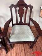 Wood Rocking Chair & Wood Dining Chair